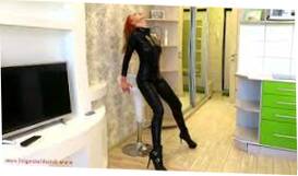 Buxomy Damsel In A Suit Of Electrical Gauze And Catsuit Spanks Herself In A Taut Bum Xphotos 1280x720